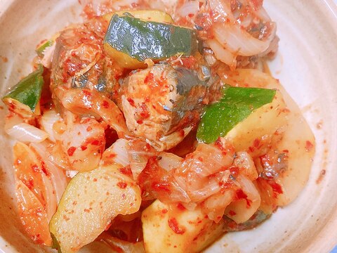 韓国うちご飯！　鯖缶で作る　サバの甘辛煮込み